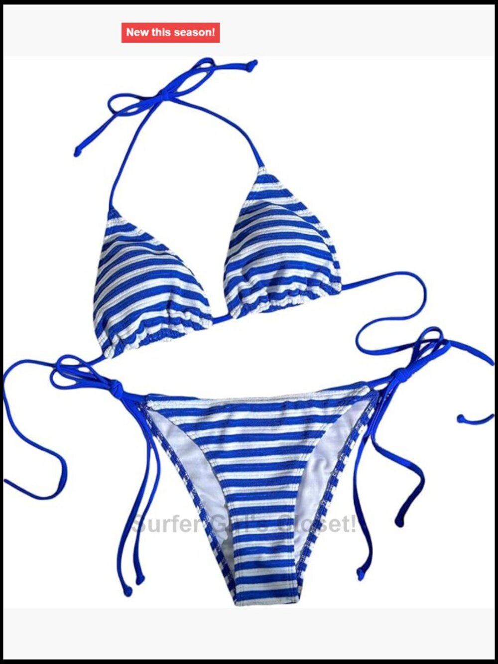 High Waisted Halter Triangle Swimsuit Bikini Set
